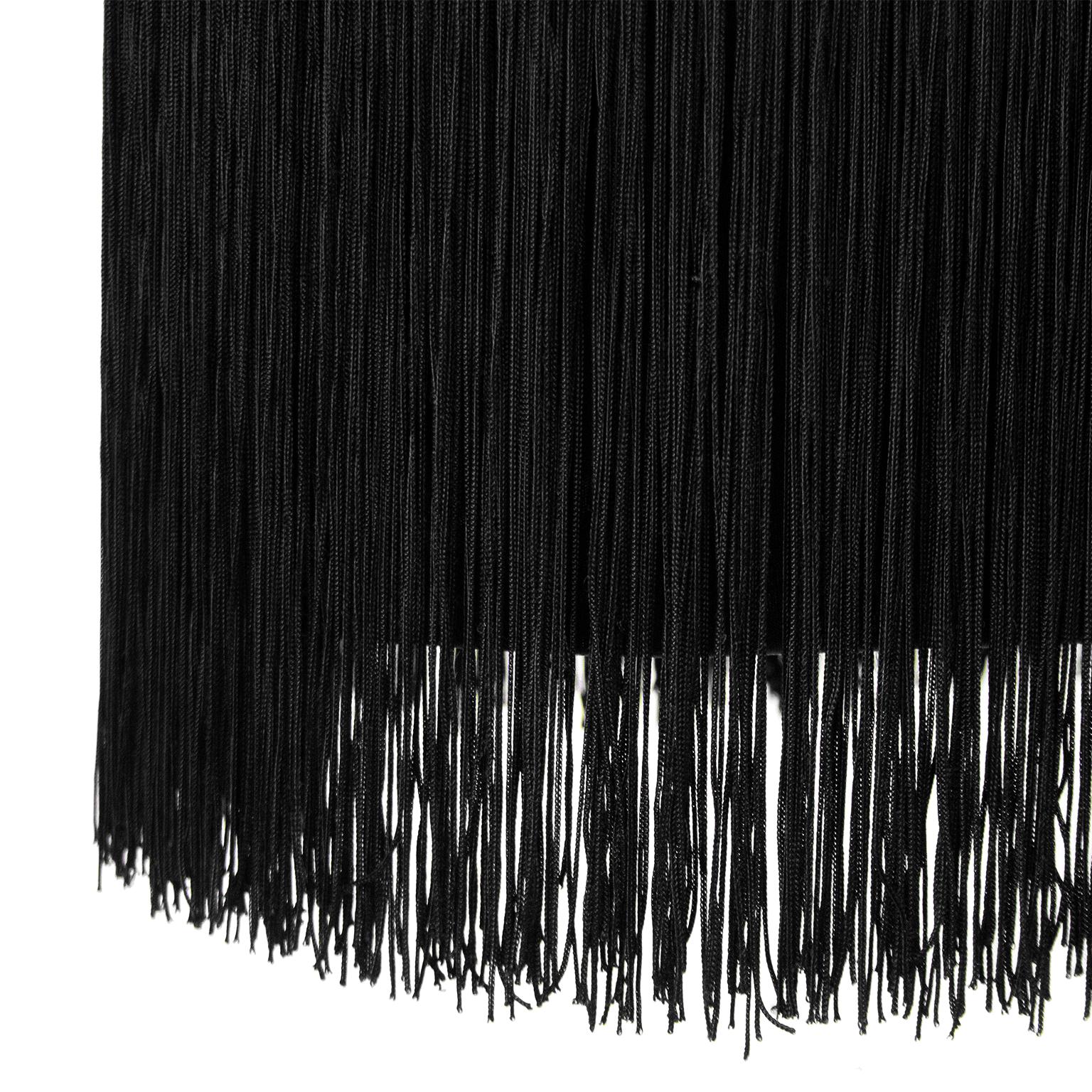 Givenchy - Ensemble 2 pièces portefeuille noir à franges des années 1980  Pour femmes en vente