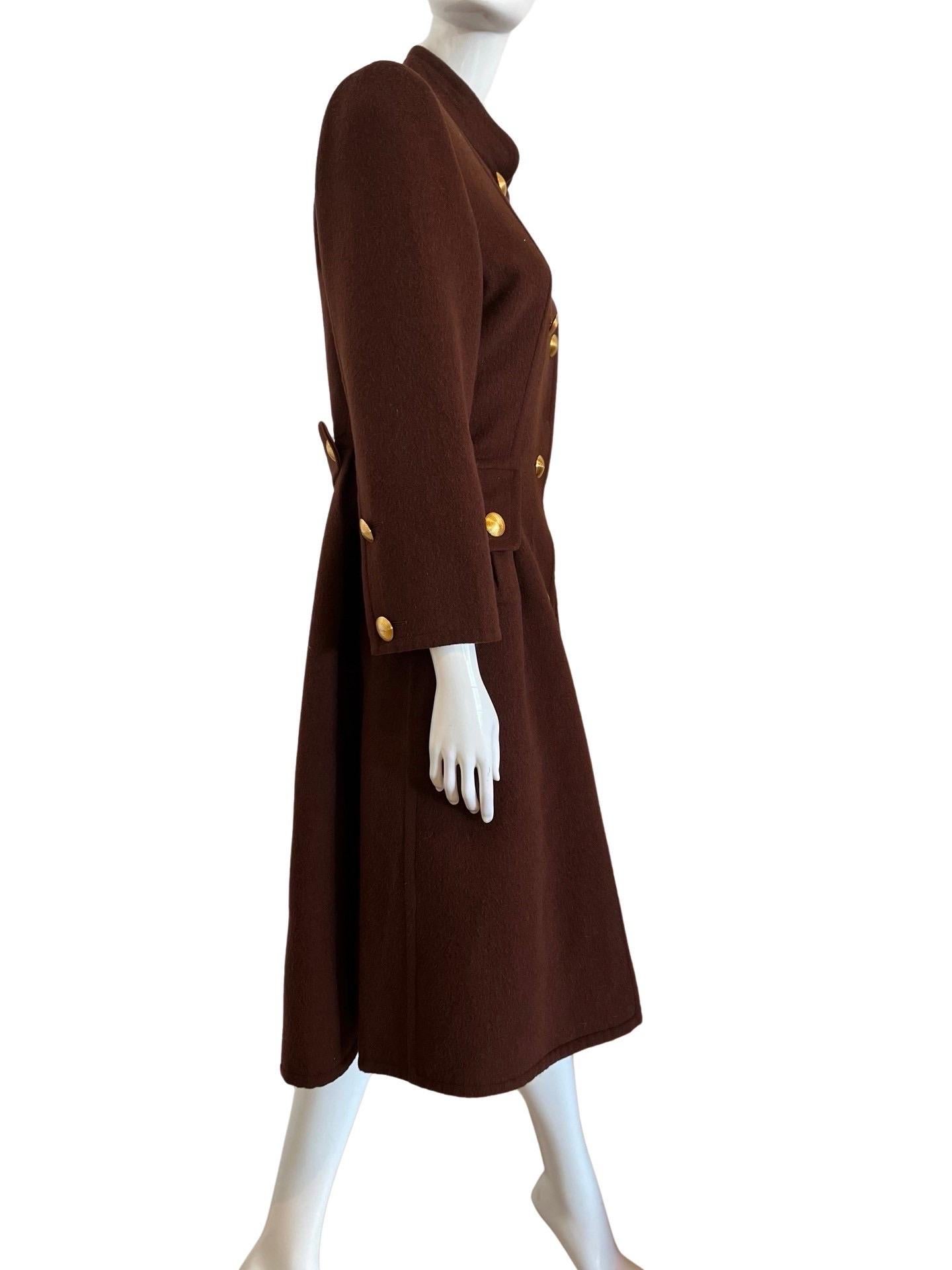 Women's or Men's 1980s Givenchy Couture Wool Overcoat For Sale