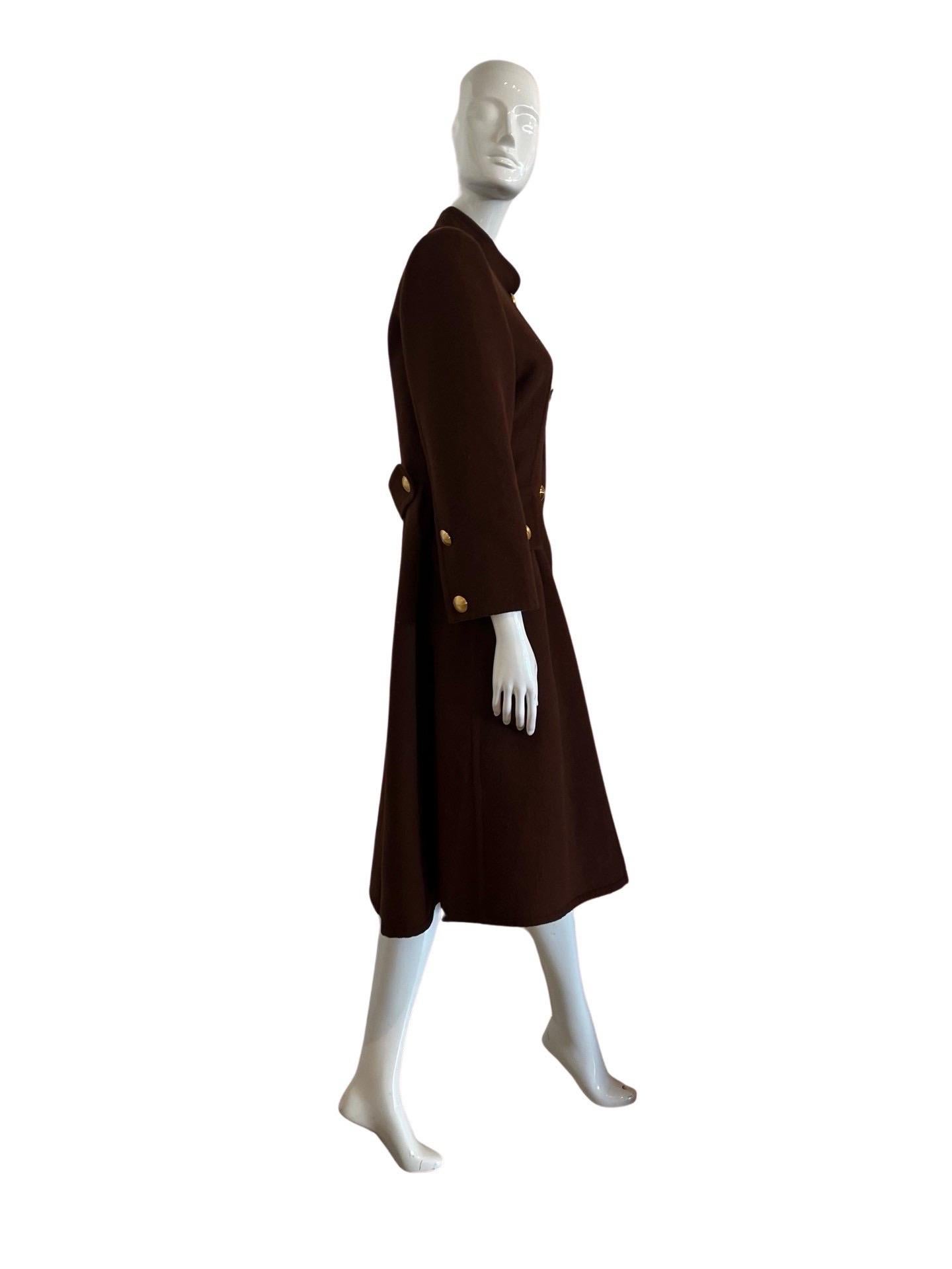 1980s Givenchy Couture Wool Overcoat For Sale 5