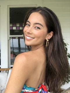 1980s Givenchy Doorknocker Earrings in Gold Plate and Swarovski Crystal