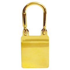 Portachiavi anni '80 in metallo dorato Givenchy