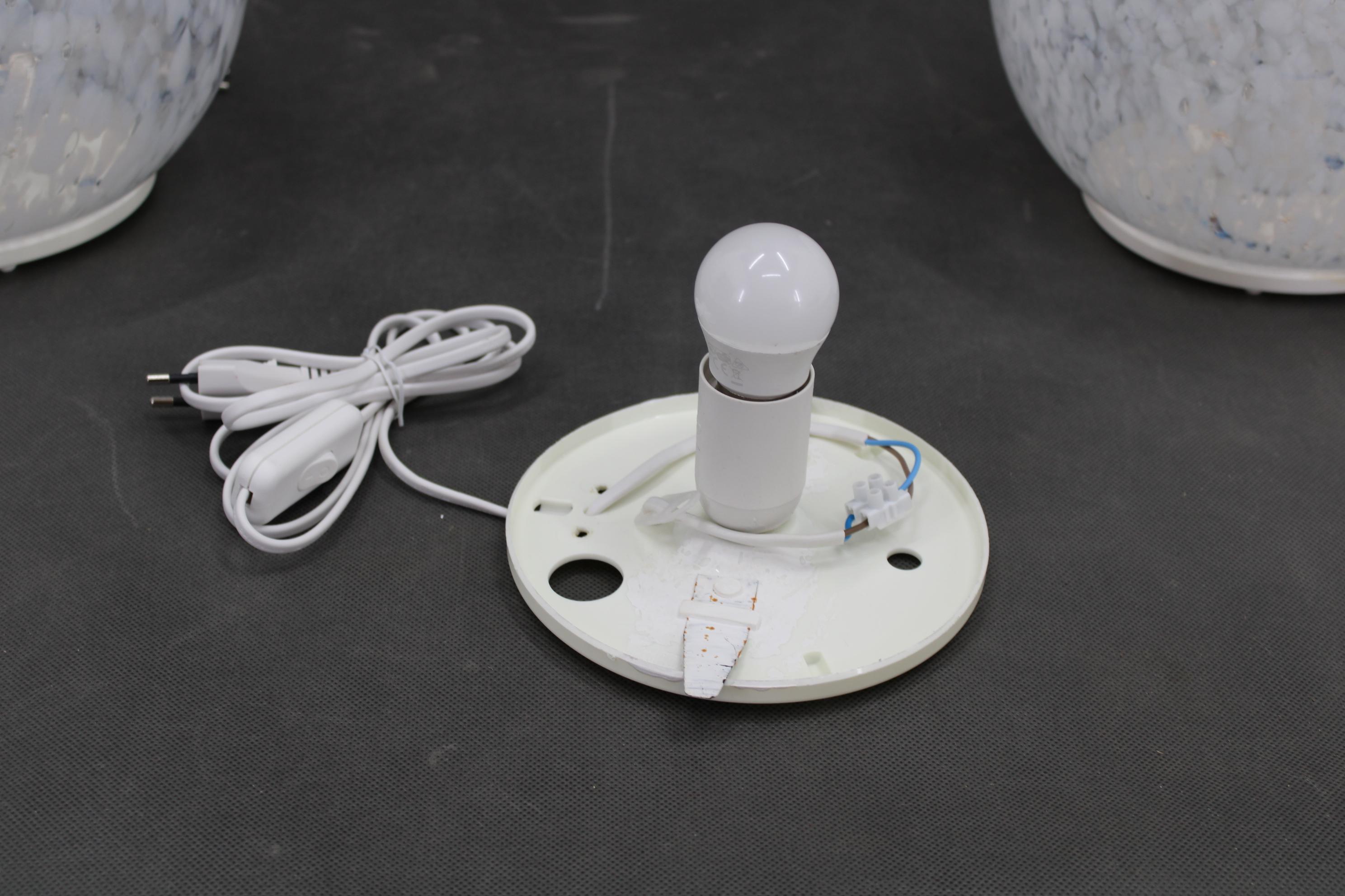 1980s Glass Globe Table Lamp , 3items available For Sale 1