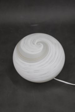 1980s Glass Globe Table Lamp, Italy