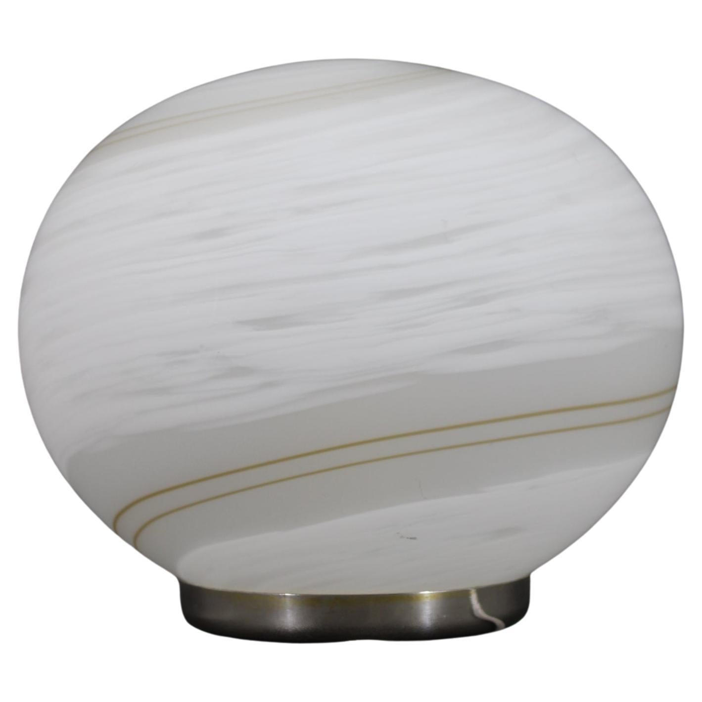 1980s Glass Globe Table Lamp, Italy