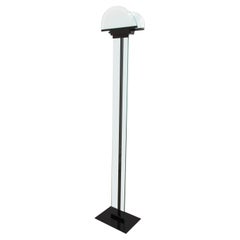 1980s Glass Torchiere Lamp