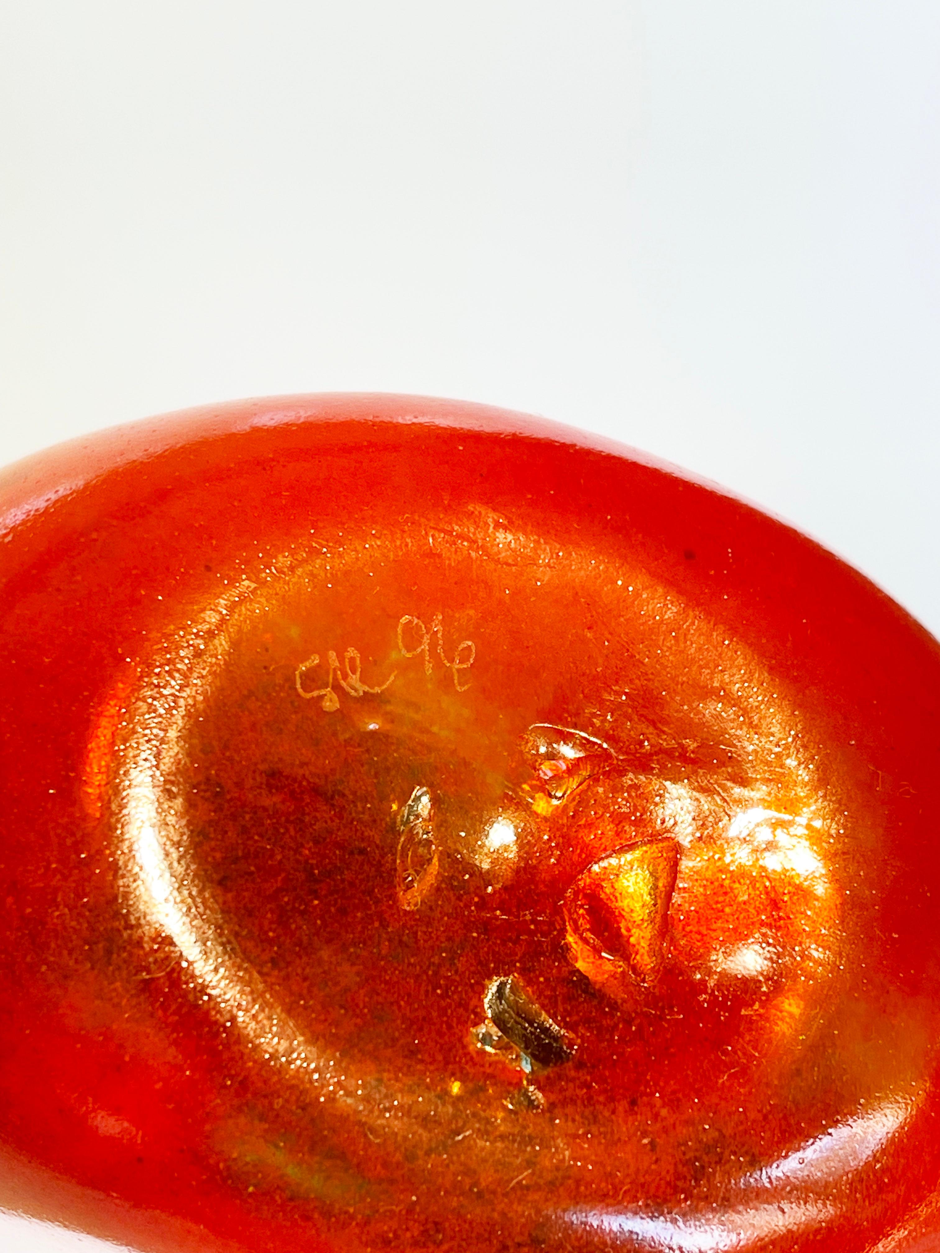 Vaso in vetro di Murano Vibe Turchese Arancione degli anni '80 di o dopo Bertil Vallien, Svezia in vendita 3