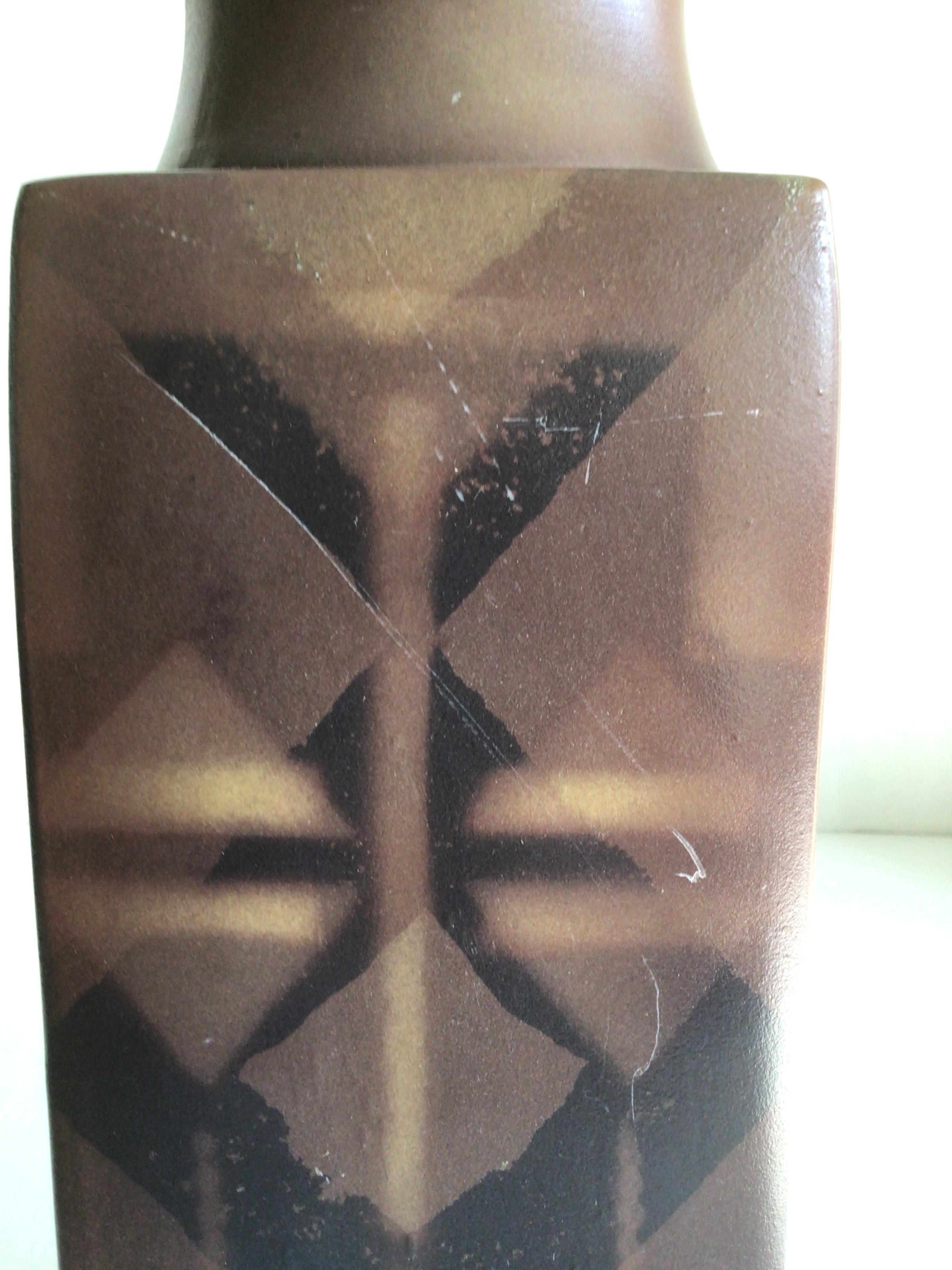 1980s Glazed Ceramic Table Lamp For Sale 5