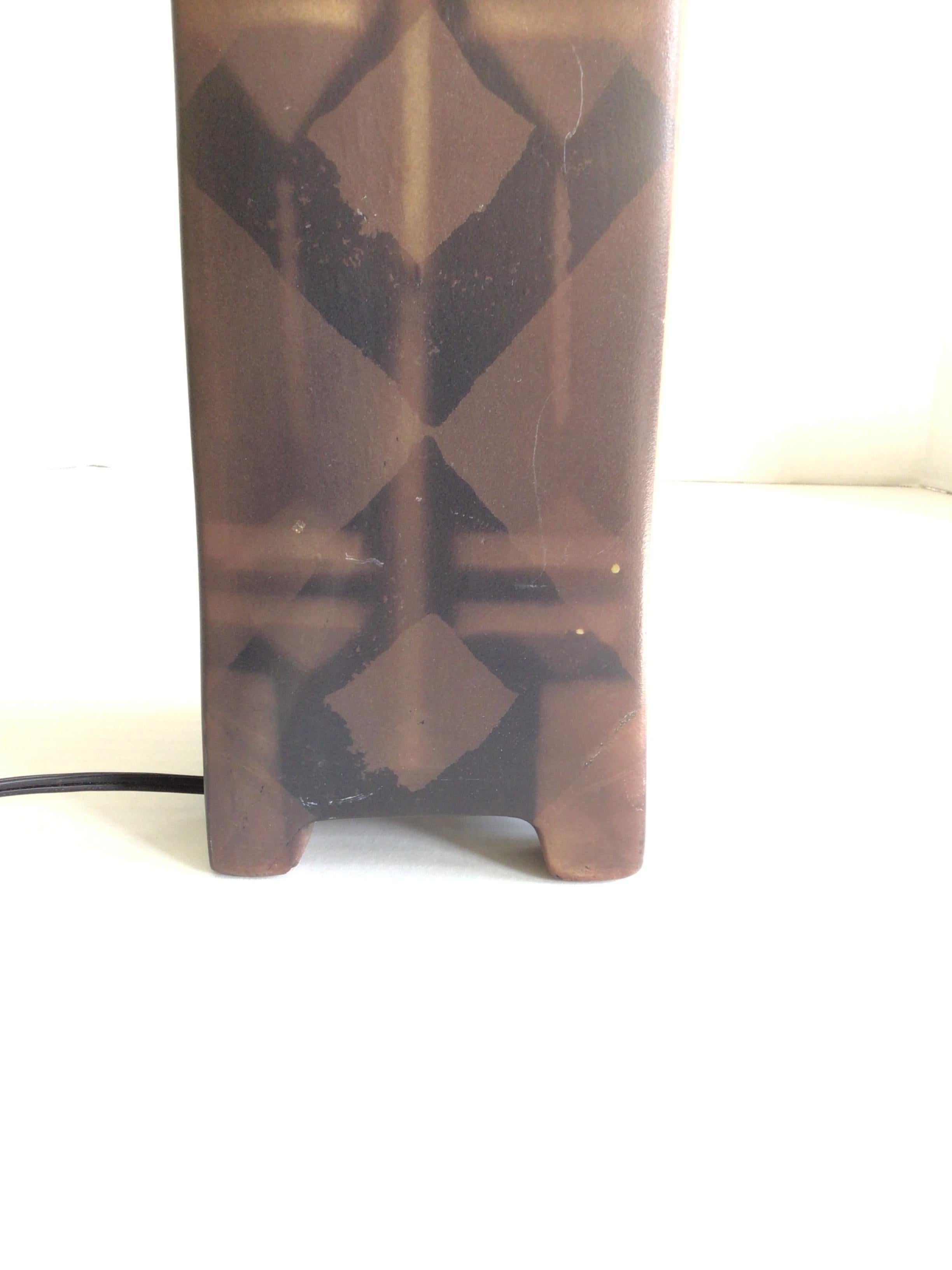 1980s Glazed Ceramic Table Lamp For Sale 6