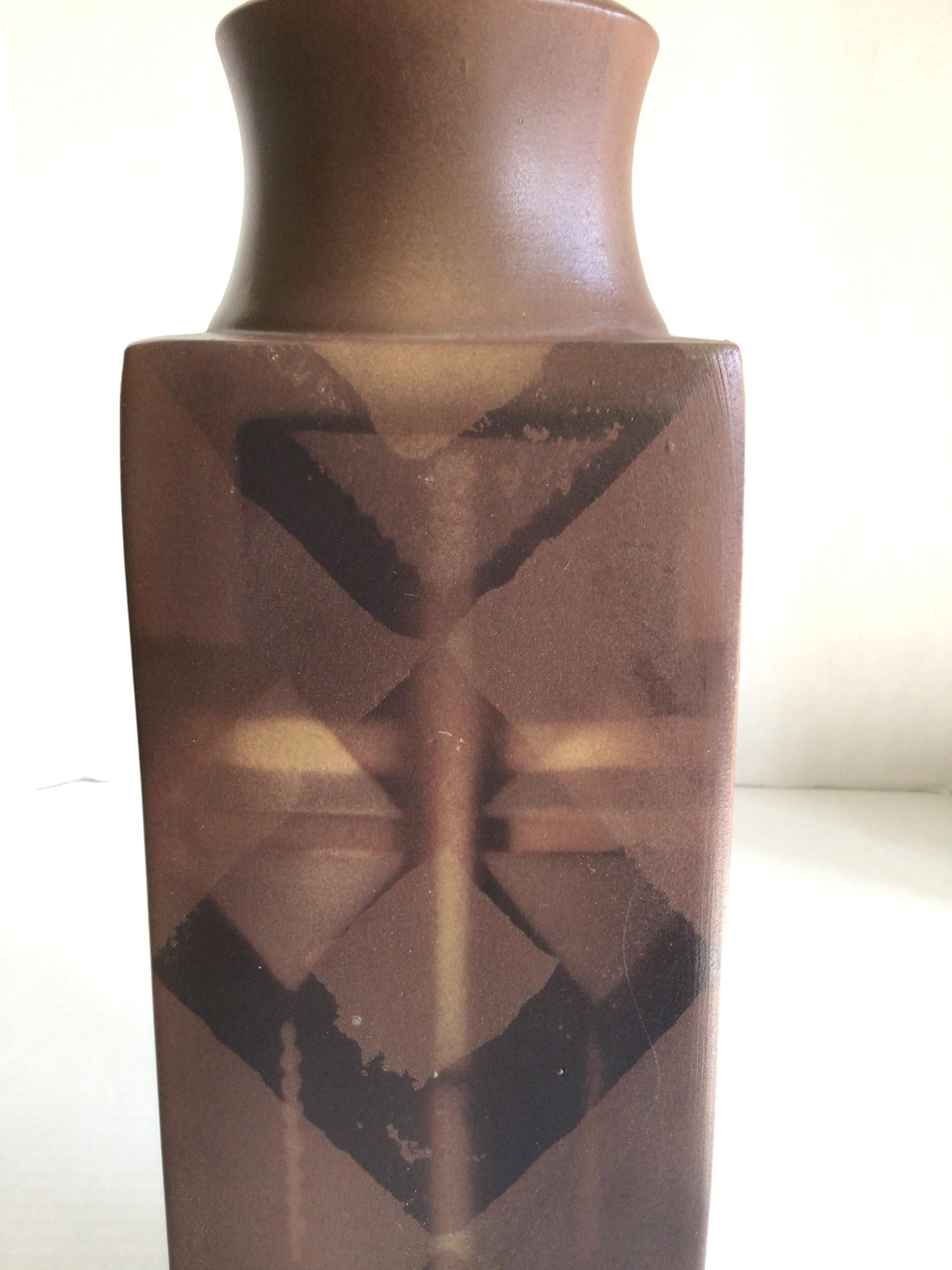 1980s Glazed Ceramic Table Lamp For Sale 1