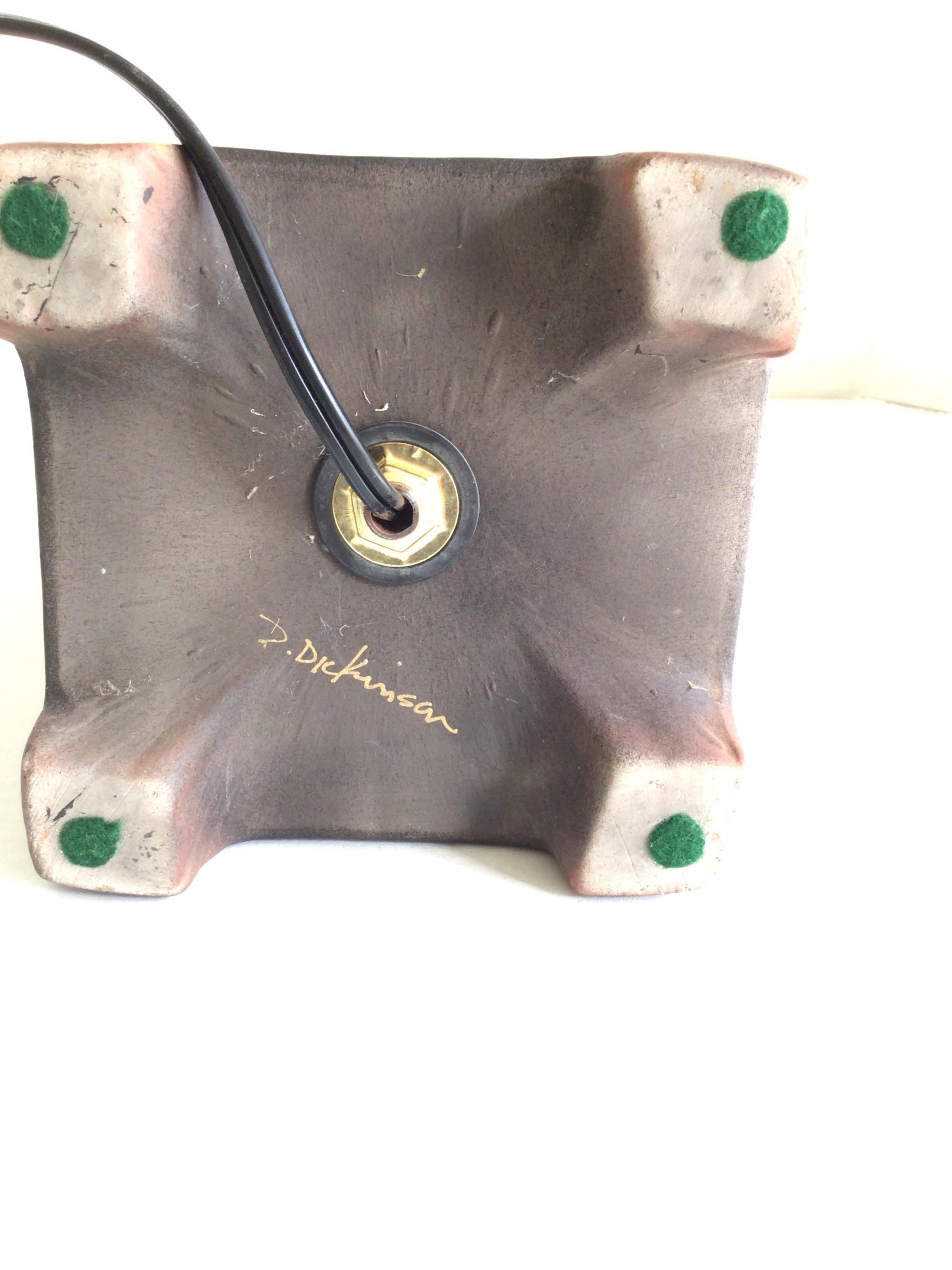 1980s Glazed Ceramic Table Lamp For Sale 3
