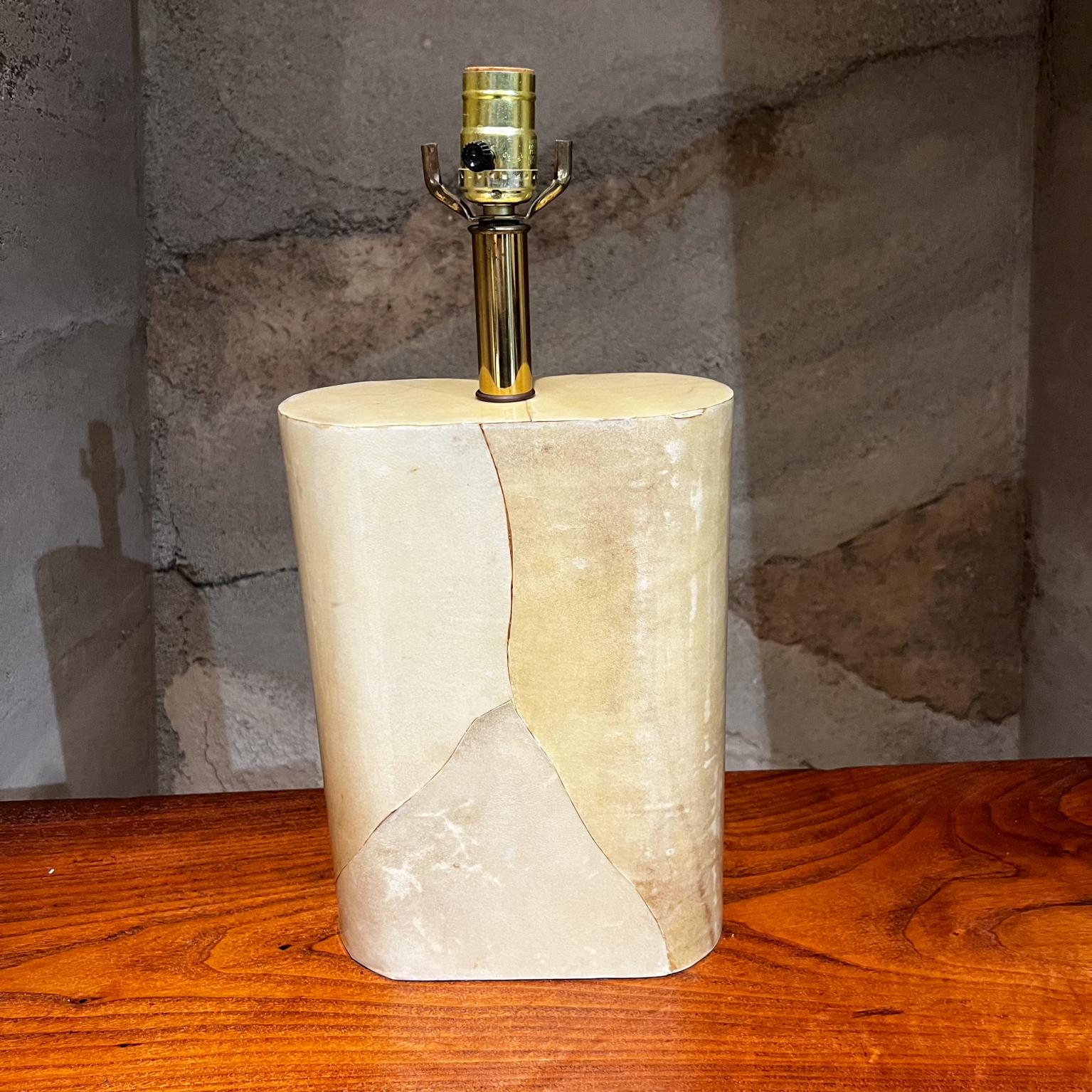 Mid-Century Modern 1980s Goatskin Table Lamp Style of Karl Springer For Sale