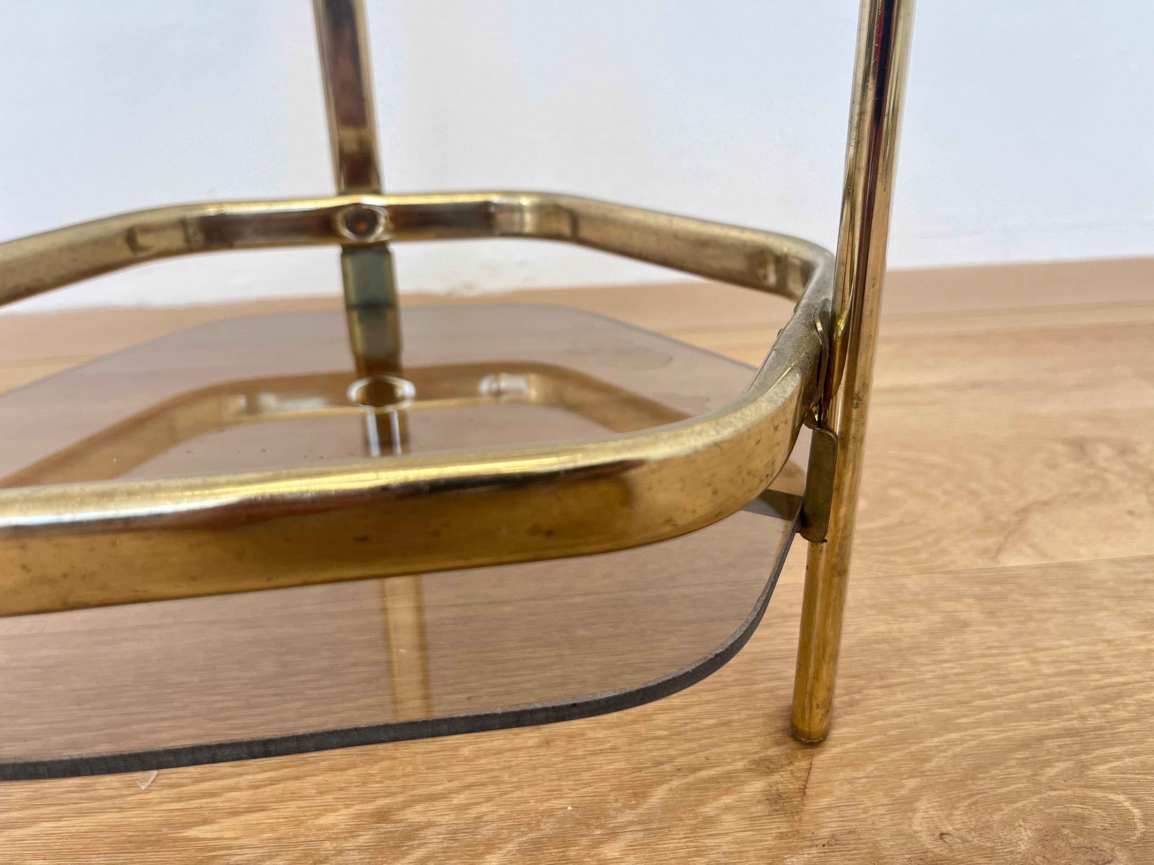Late 20th Century 1980s gold-coloured flower stand or side table, Czechoslovakia