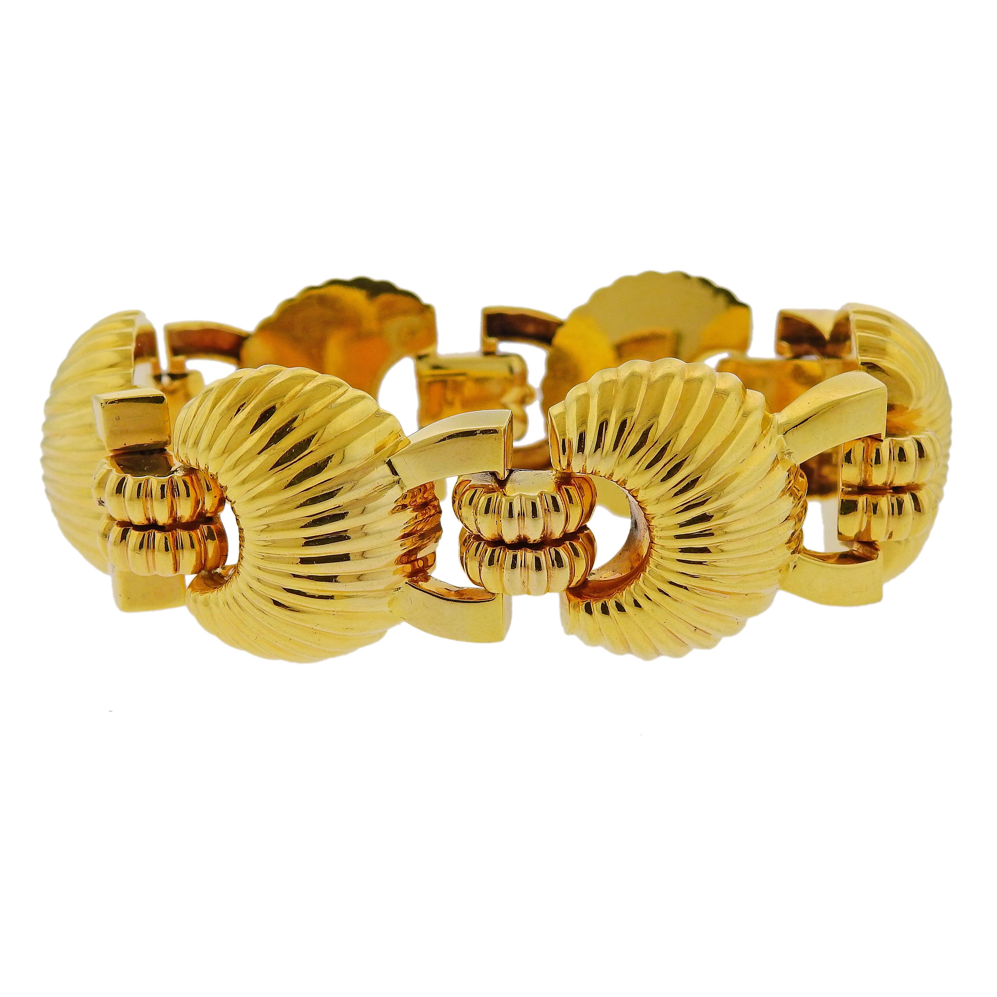 Women's 1980s Gold Link Bracelet