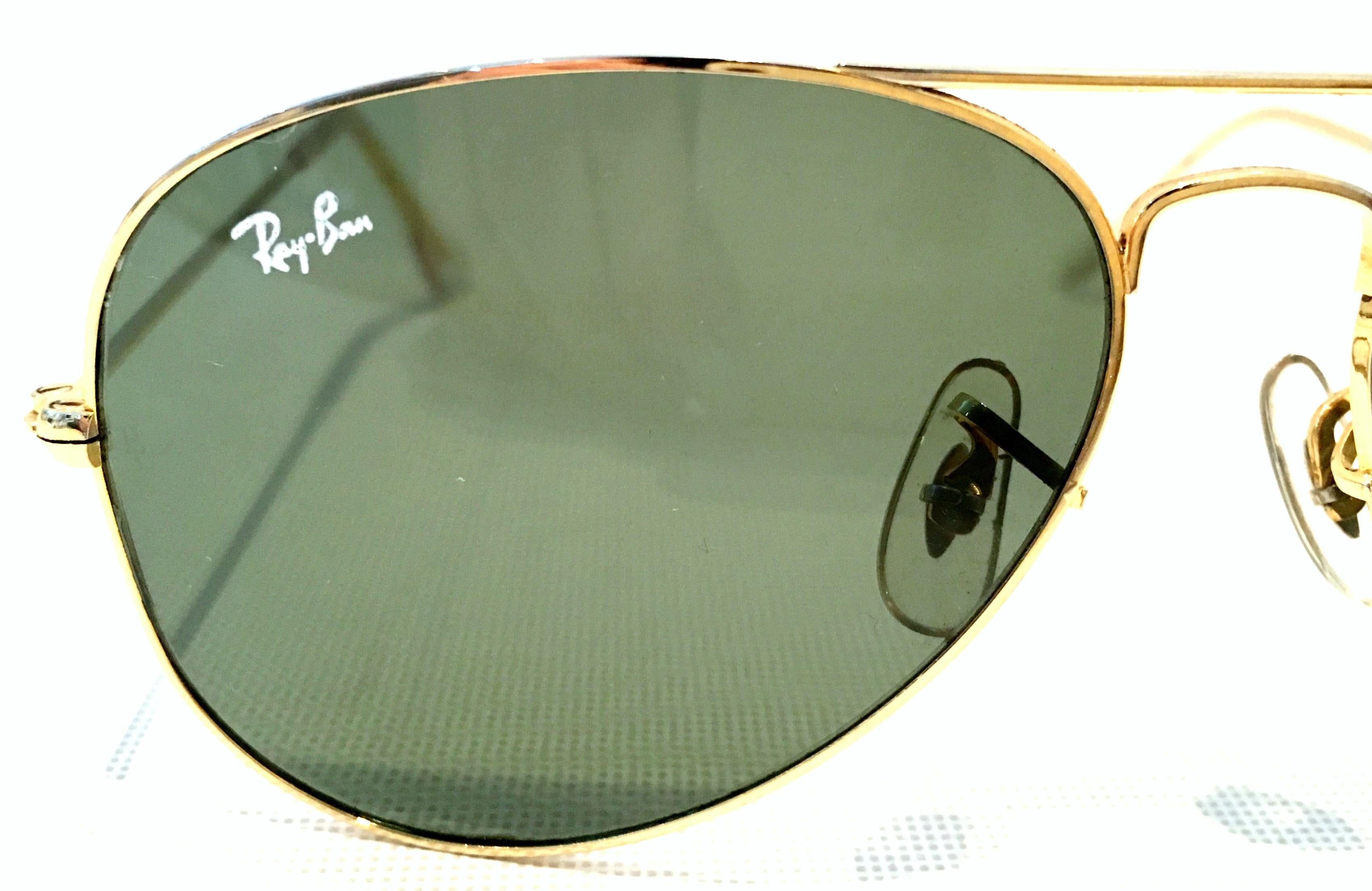 Vergoldete „Tear Drop“ Aviator-Sonnenbrille von B&L Ray Ban USA, 1980er Jahre 7