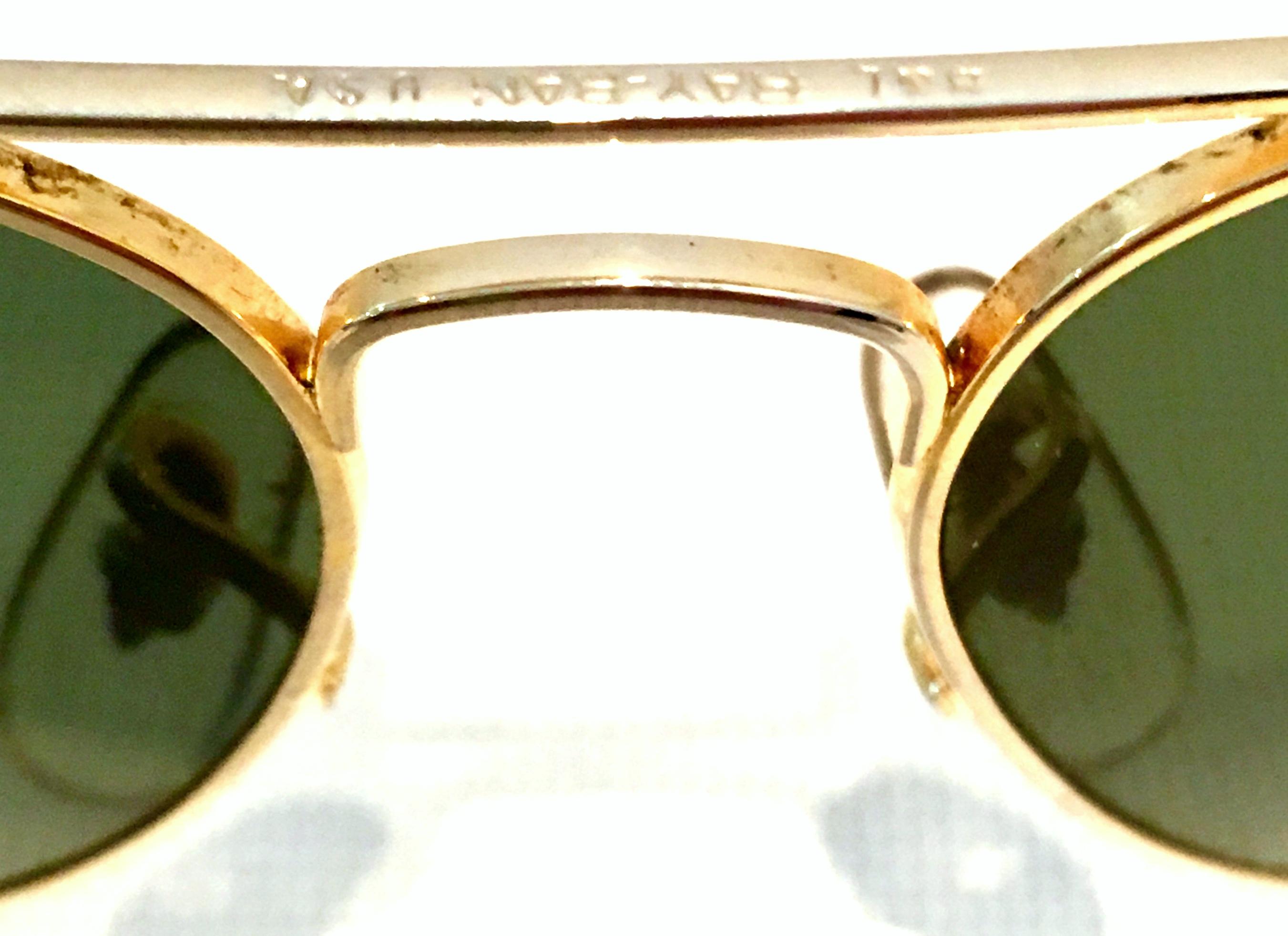 Vergoldete „Tear Drop“ Aviator-Sonnenbrille von B&L Ray Ban USA, 1980er Jahre 8