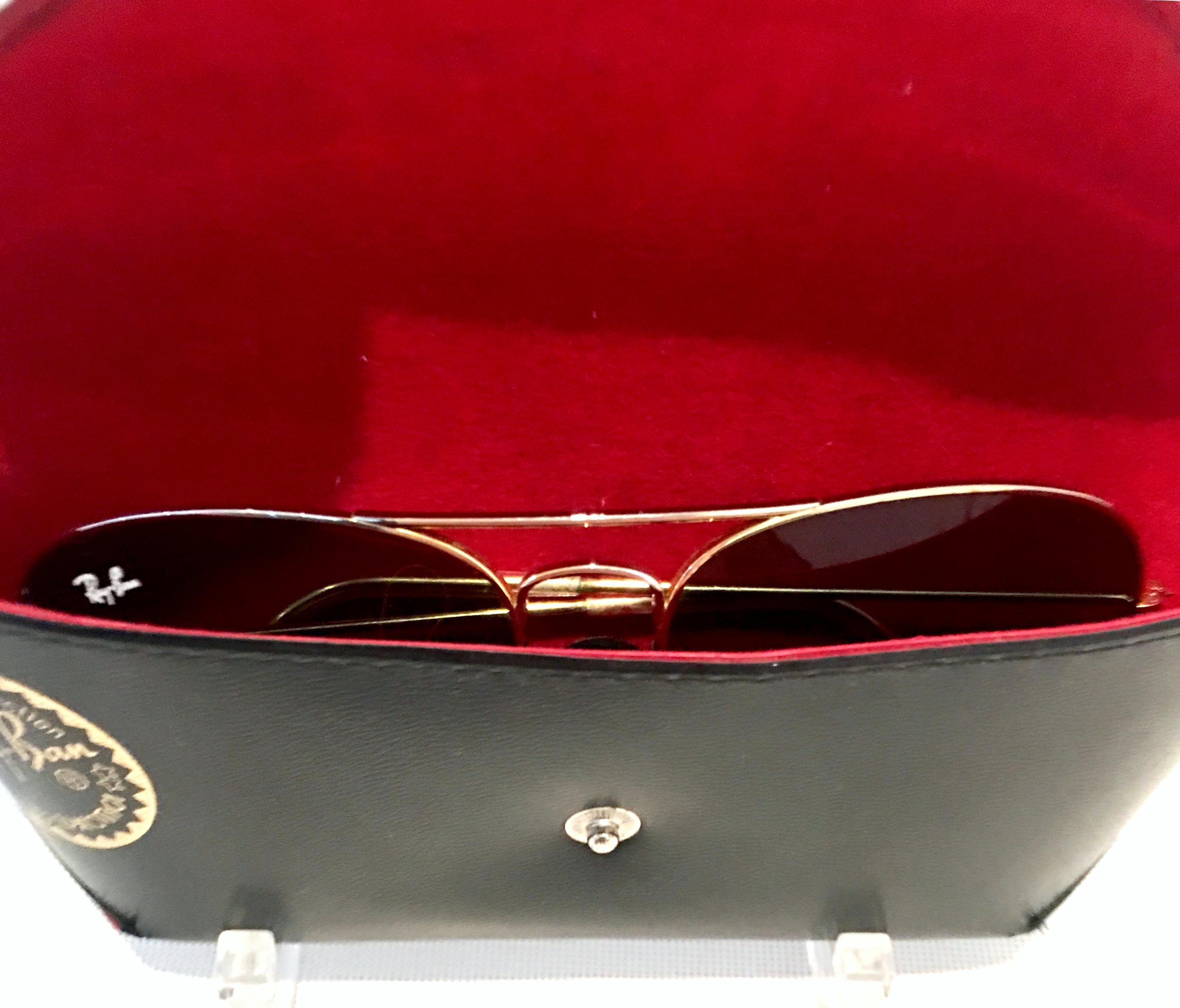 Vergoldete „Tear Drop“ Aviator-Sonnenbrille von B&L Ray Ban USA, 1980er Jahre 10