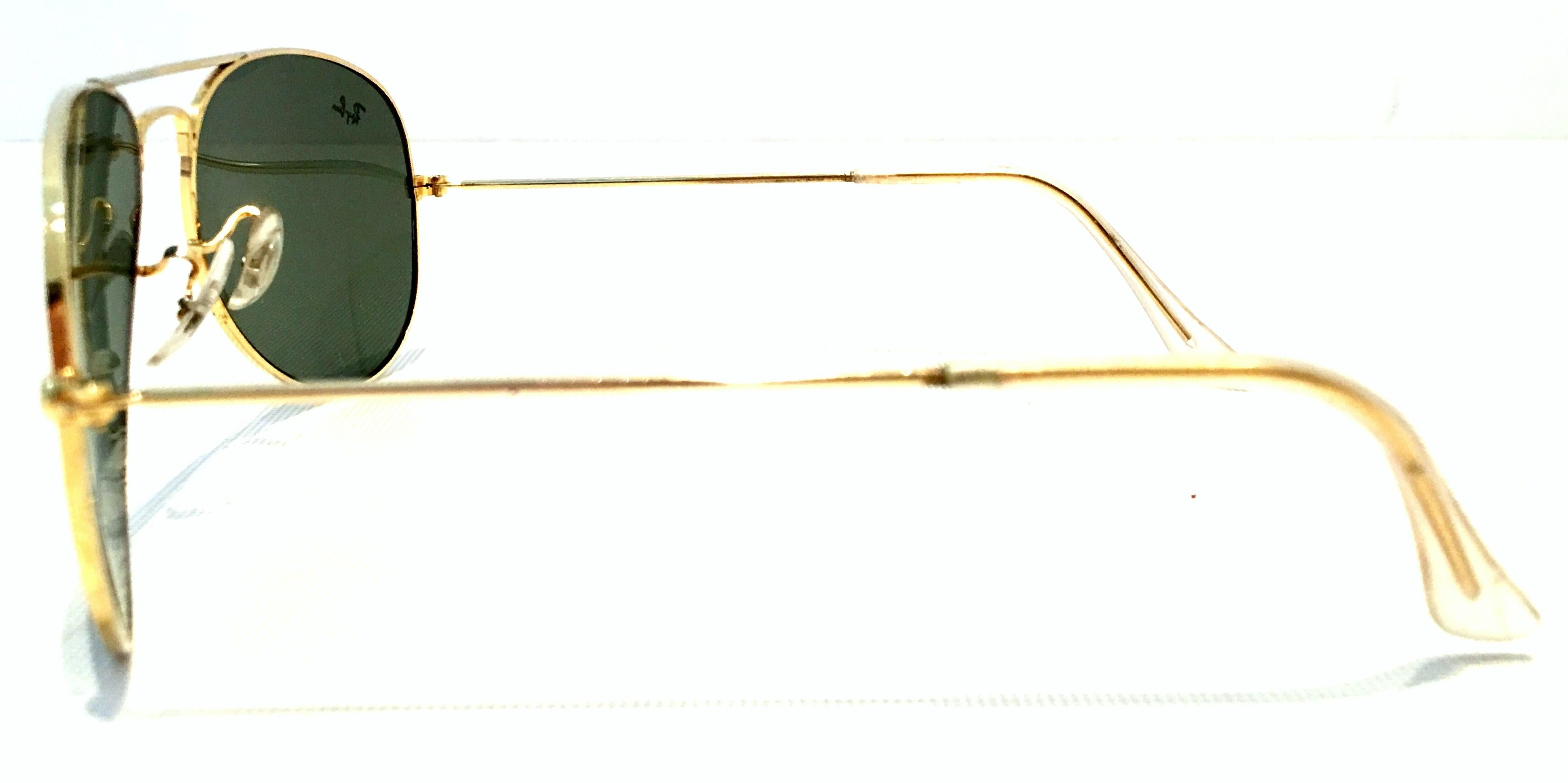 Vergoldete „Tear Drop“ Aviator-Sonnenbrille von B&L Ray Ban USA, 1980er Jahre 2