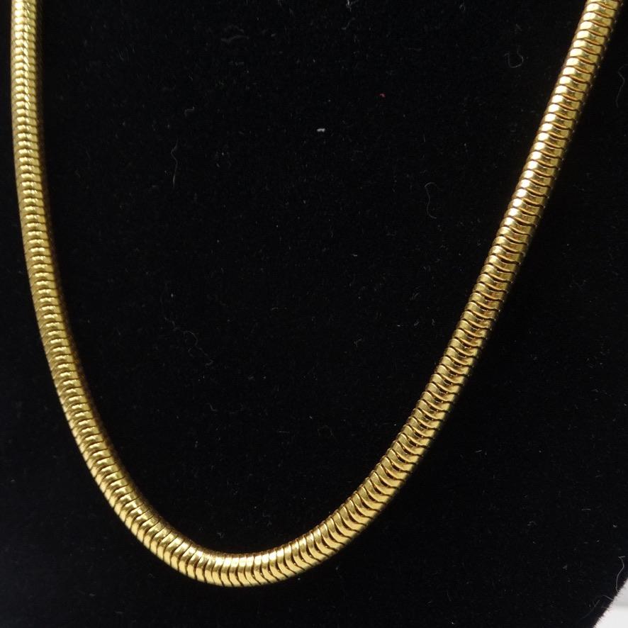 Women's or Men's 1980S Gold Plated Chain Necklace For Sale
