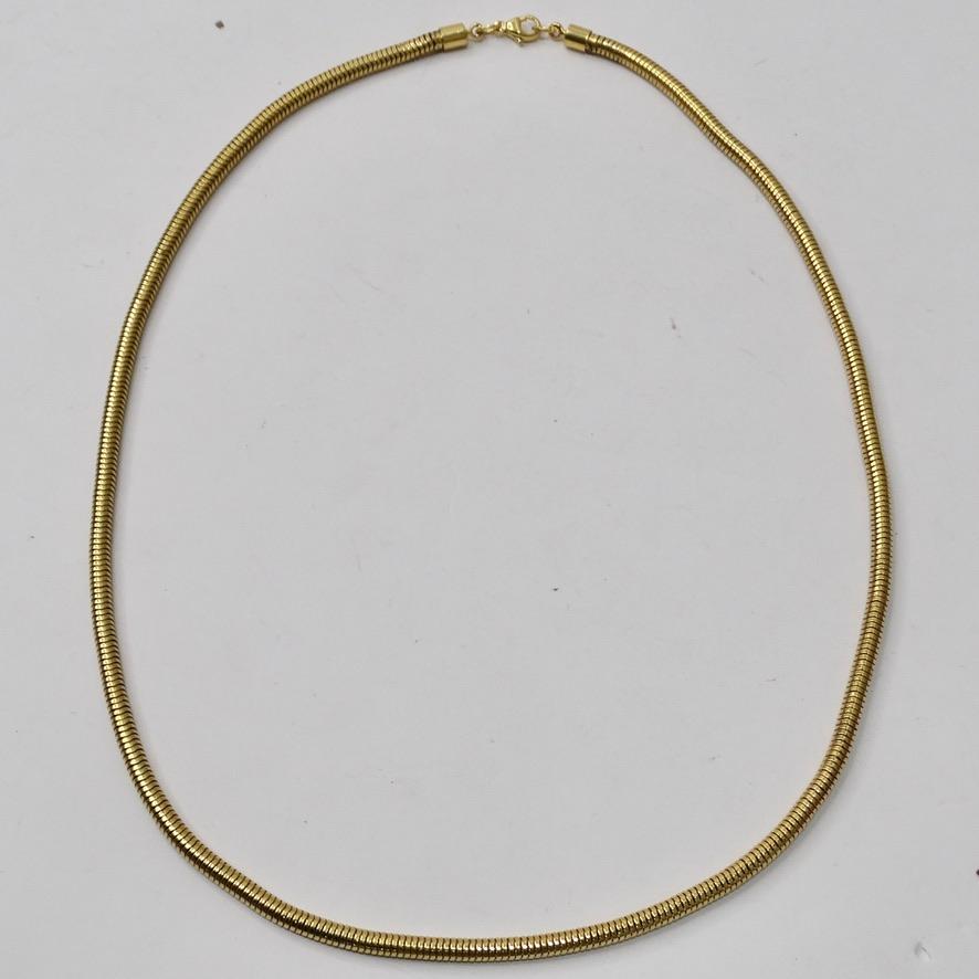 1980S Gold Plated Chain Necklace For Sale 2