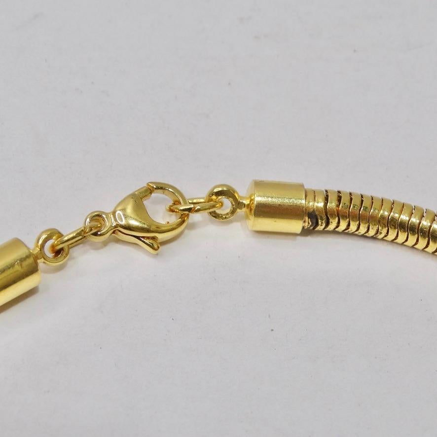 1980S Gold Plated Chain Necklace For Sale 3