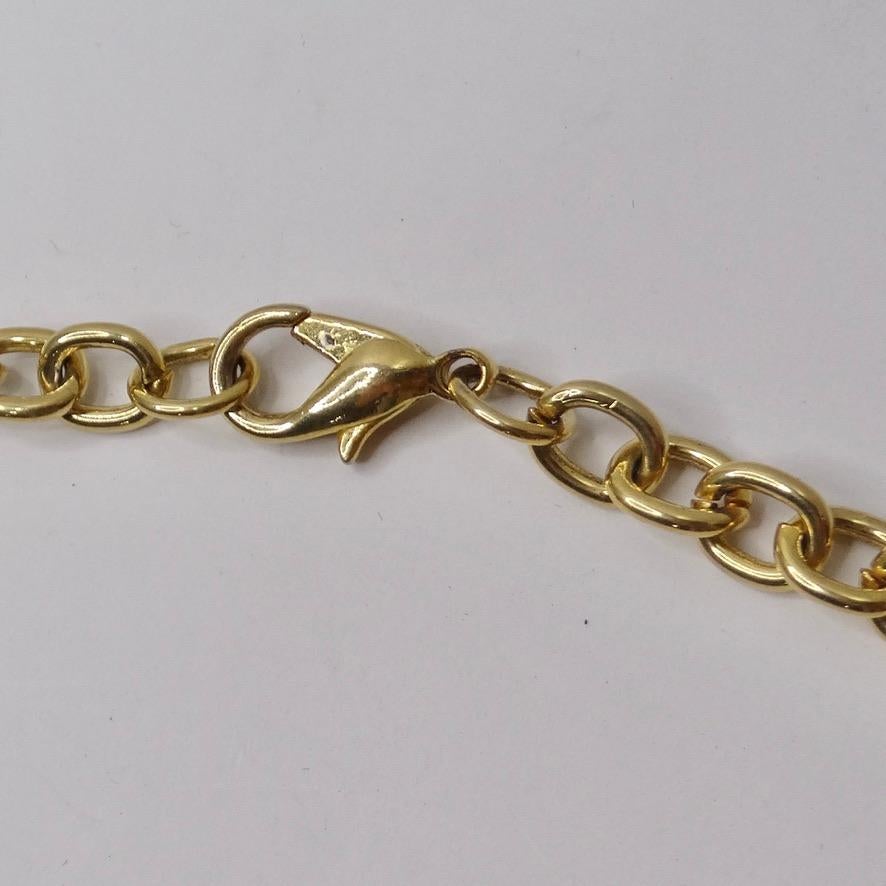 1980s Gold Plated Faux Pearl Cage Pendent Necklace For Sale 1