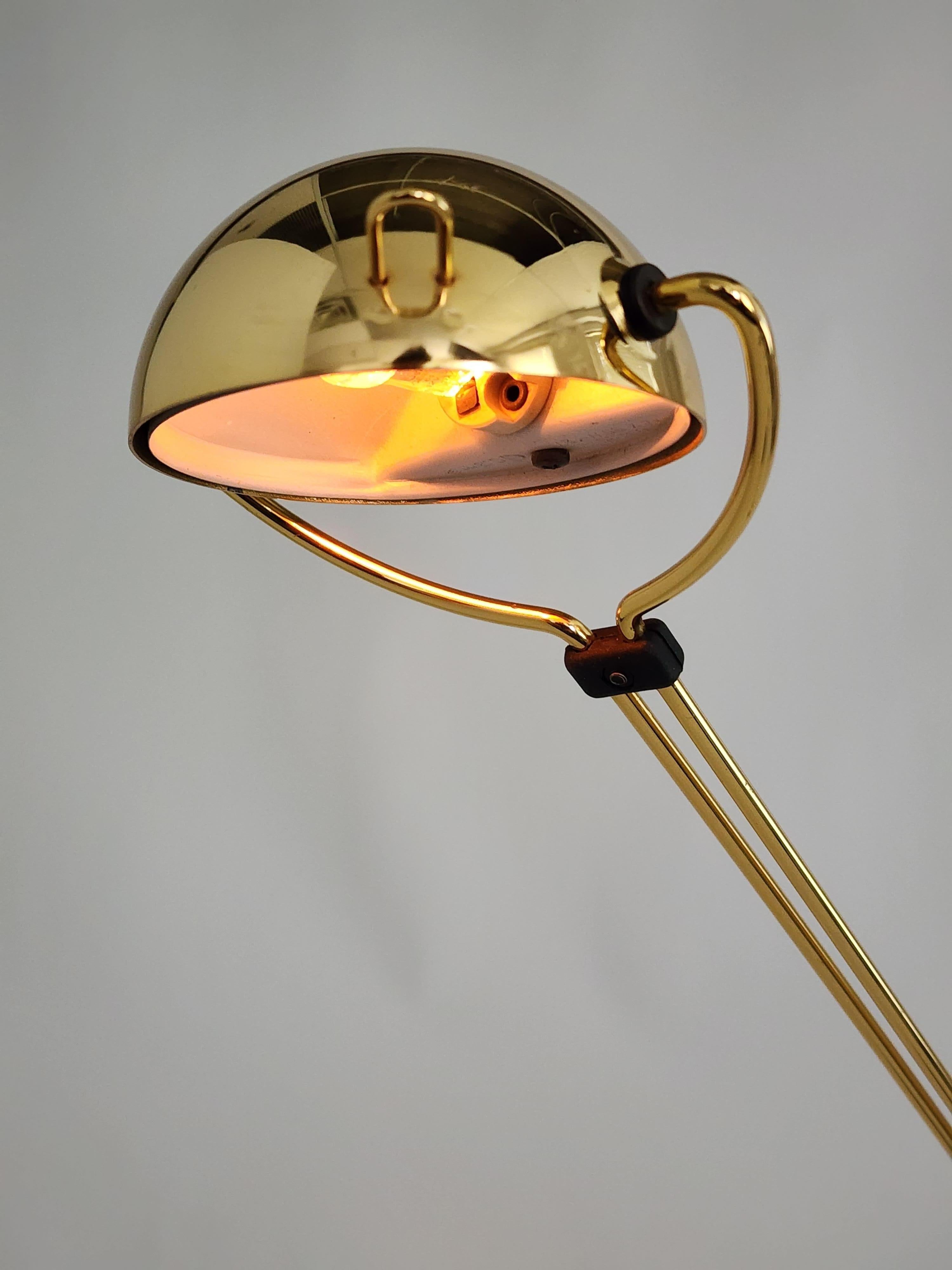 1980s Gold-Plated Halogen Floor Lamp ' Yuki ' from Stephano Cevoli , Italia 7