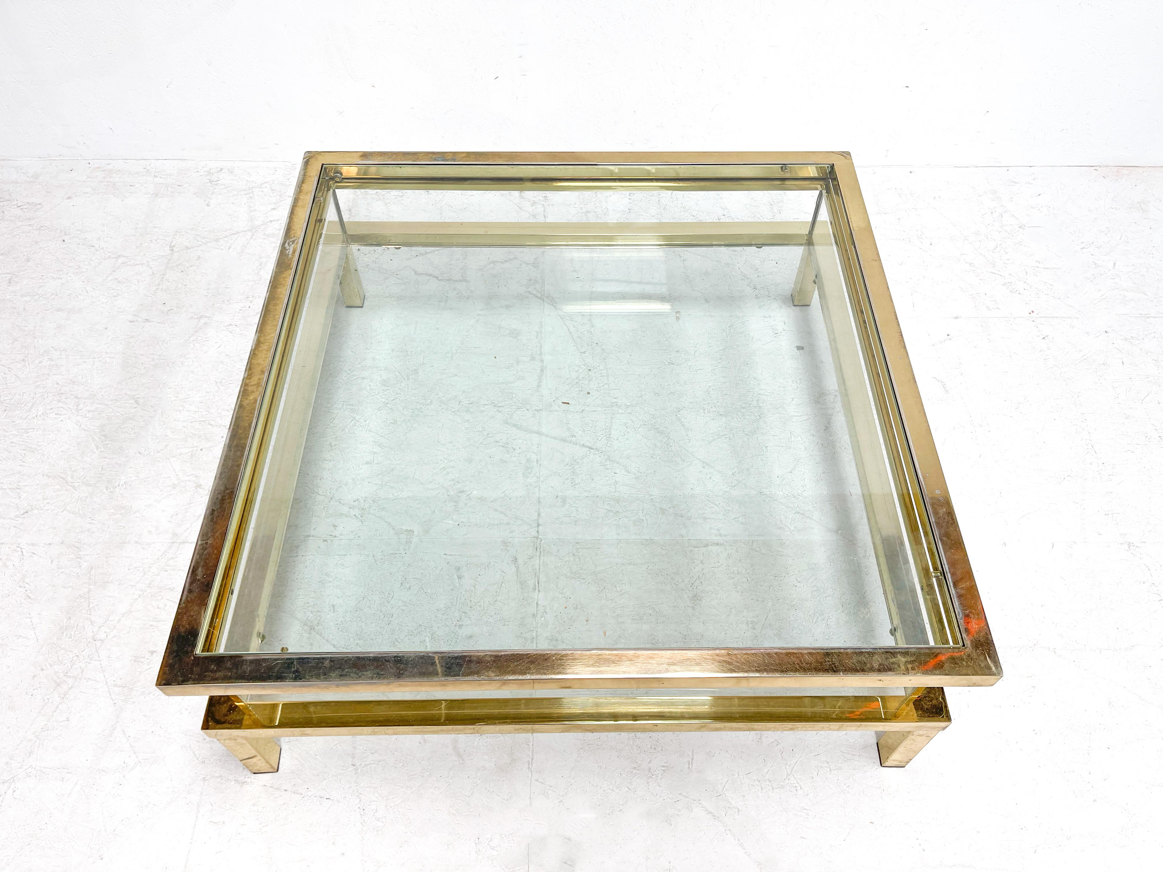 1980's Goldplated Sliding Table Attributed to Maison Jansen In Fair Condition In Nijlen, VAN