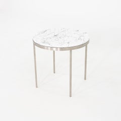 1980s Gordon Bunshaft & Davis Allen Side/End Table in Solid Stainless and Marble
