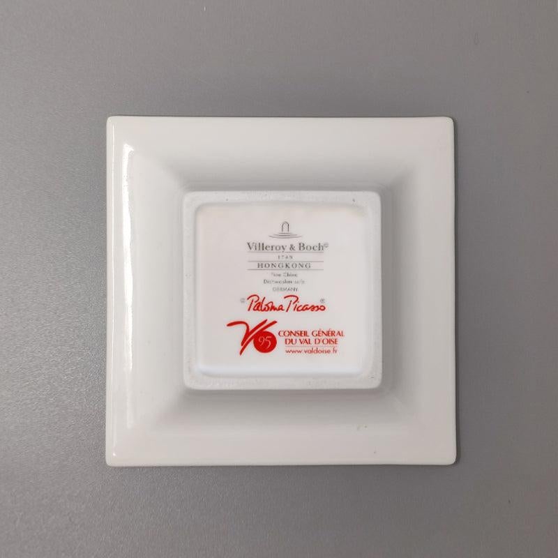 1980s Gorgeous Ashtray or Catch-All in Porcelain by Paloma Picasso for Villeroy For Sale 1