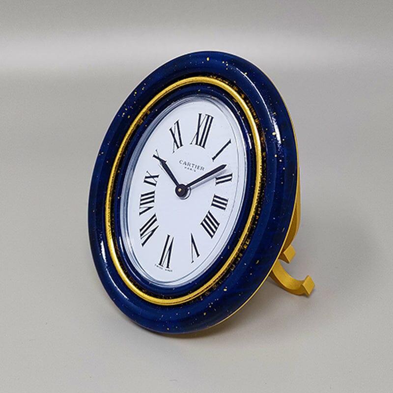 1980s Gorgeous Cartier Alarm Clock. Made in Swiss In Excellent Condition For Sale In Milano, IT