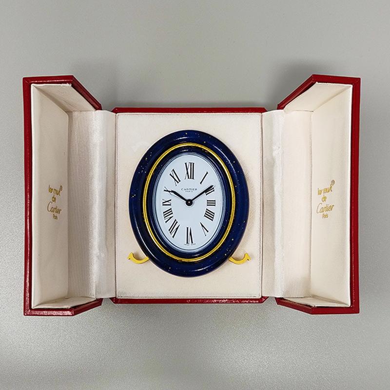 1980s Gorgeous Cartier Alarm Clock. Made in Swiss For Sale 2