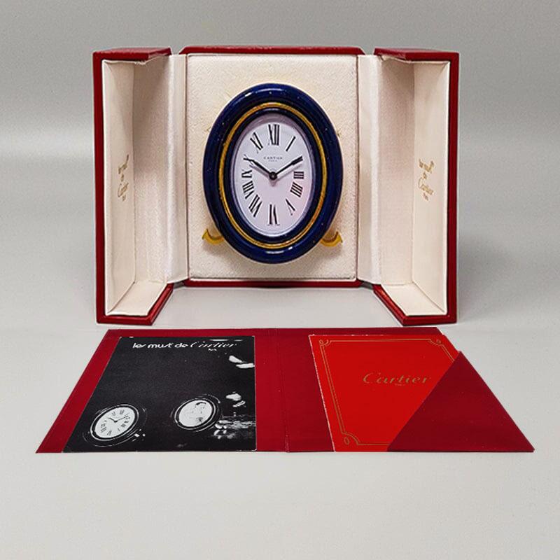 Splendida sveglia Cartier degli anni '80. Made in Swiss in vendita 3