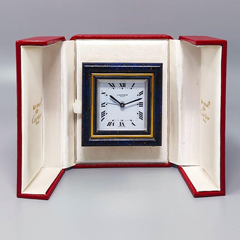 1980s Gorgeous Cartier Alarm Clock. Made in Swiss For Sale 3