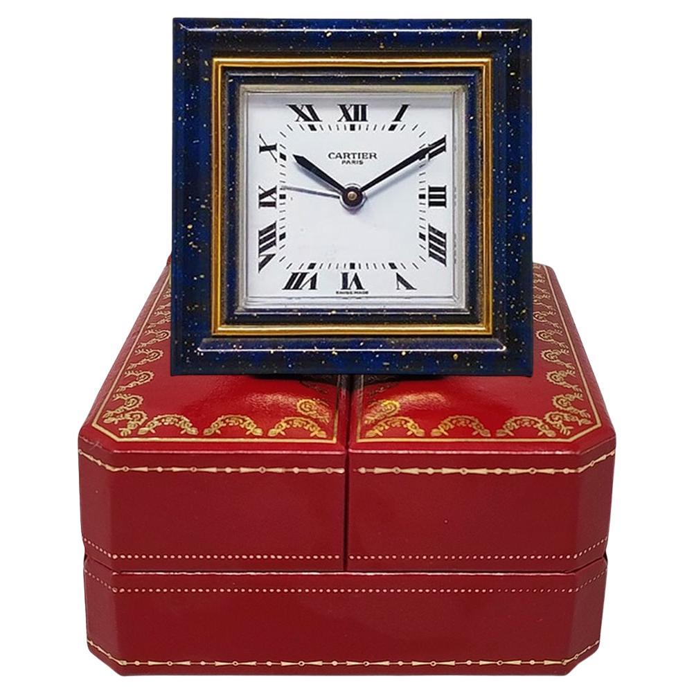 1980s Gorgeous Cartier Alarm Clock. Made in Swiss