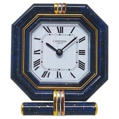 1980s Gorgeous Cartier Alarm Clock Pendulette. Made in Swiss
