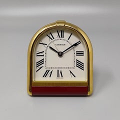 1980s Gorgeous Cartier Romane Alarm Clock Pendulette. Made in Swiss