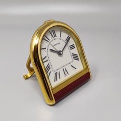1980s Gorgeous Cartier Romane Alarm Clock Pendulette. Made in Swiss