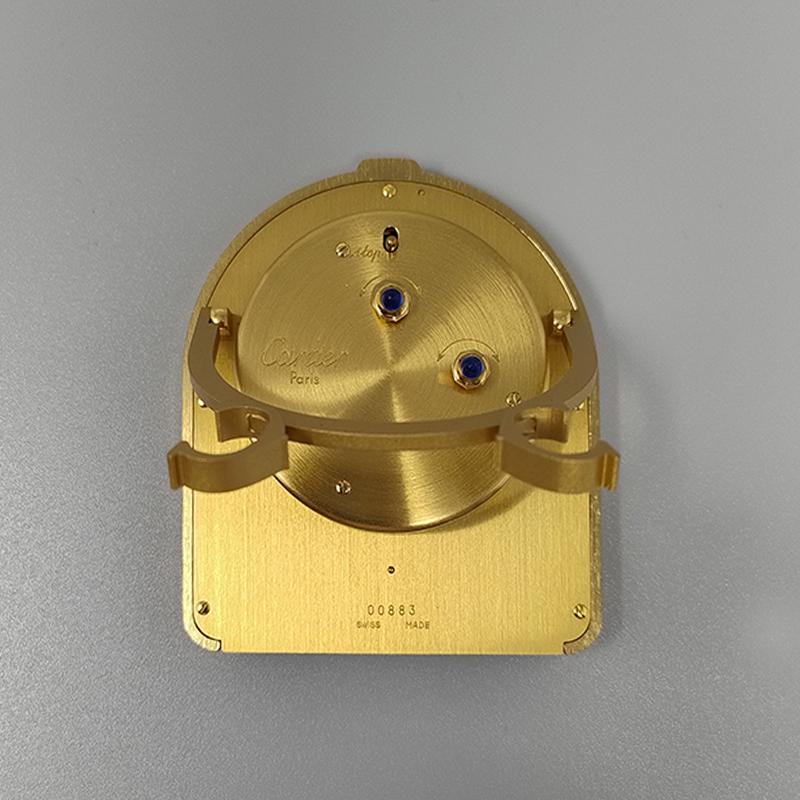 Late 20th Century 1980s Gorgeous Cartier Romane Alarm Clock Pendulette. Made in Swiss