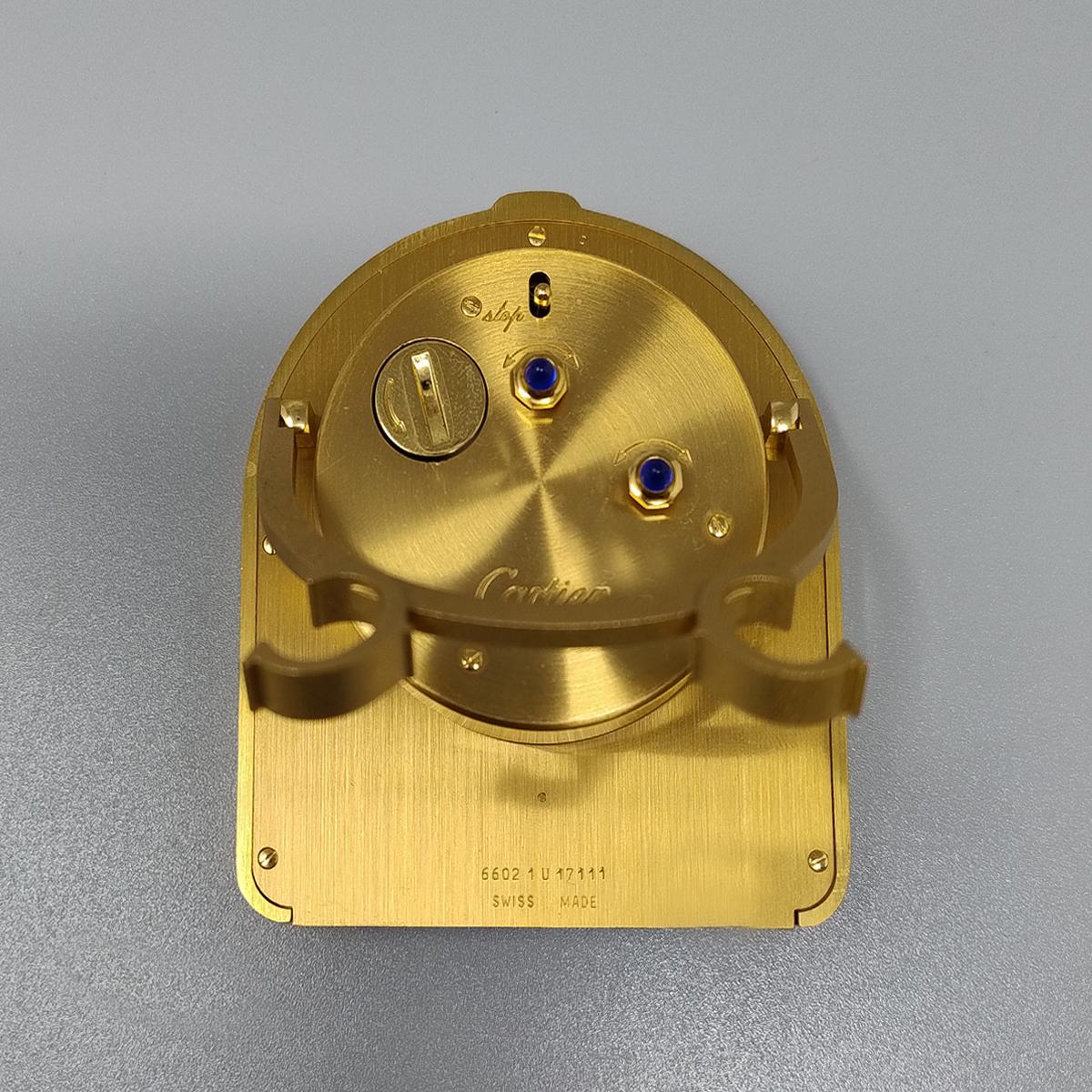 1980s Gorgeous Cartier Romane Alarm Clock Pendulette. Made in Swiss For Sale 1