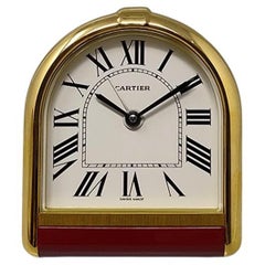 Precioso Reloj despertador Cartier Romane de los años 80 Pendulette. Fabricado en Suiza