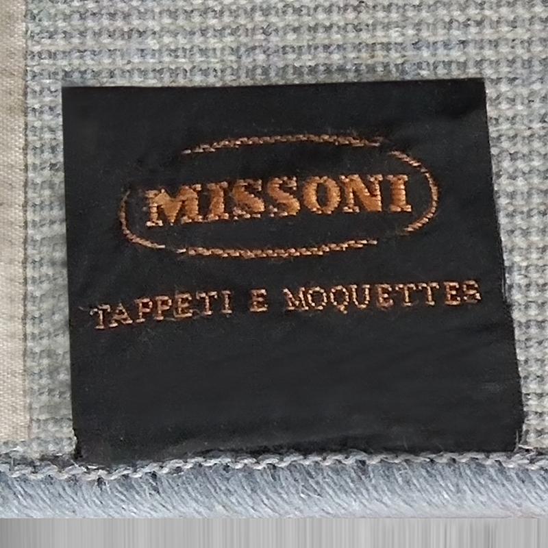 1980s Gorgeous Geometric Italian Woolen Rug by Missoni for T&J Vestor For Sale 6