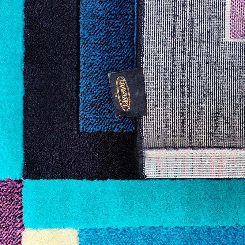 Magnifique tapis géométrique italien en laine Missoni pour T&J Vestor, années 1980 en vente 5
