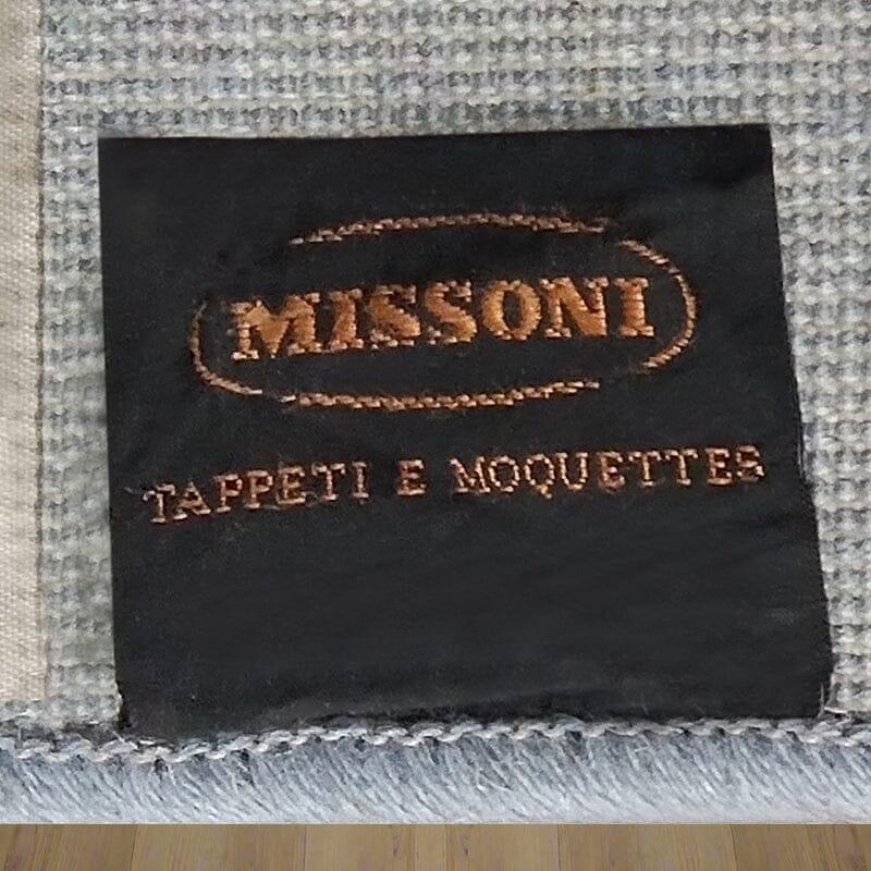 Magnifique tapis géométrique italien en laine Missoni pour T&J Vestor, années 1980 en vente 5