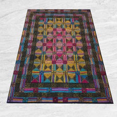 1980s Gorgeous Geometric Italian Woolen Rug by Missoni for T&J Vestor