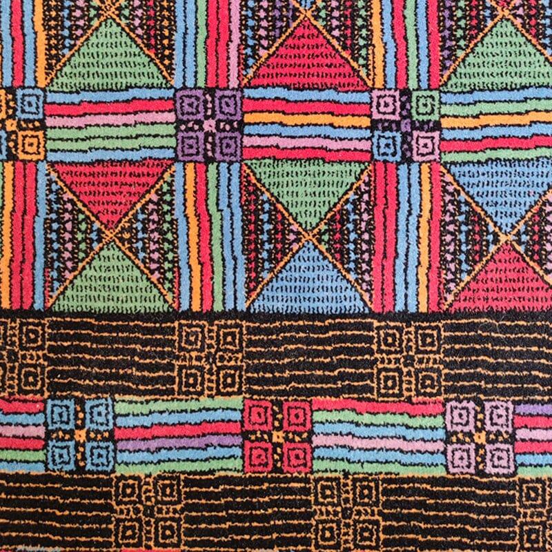 Fin du 20e siècle Magnifique tapis géométrique italien en laine Missoni pour T&J Vestor, années 1980 en vente