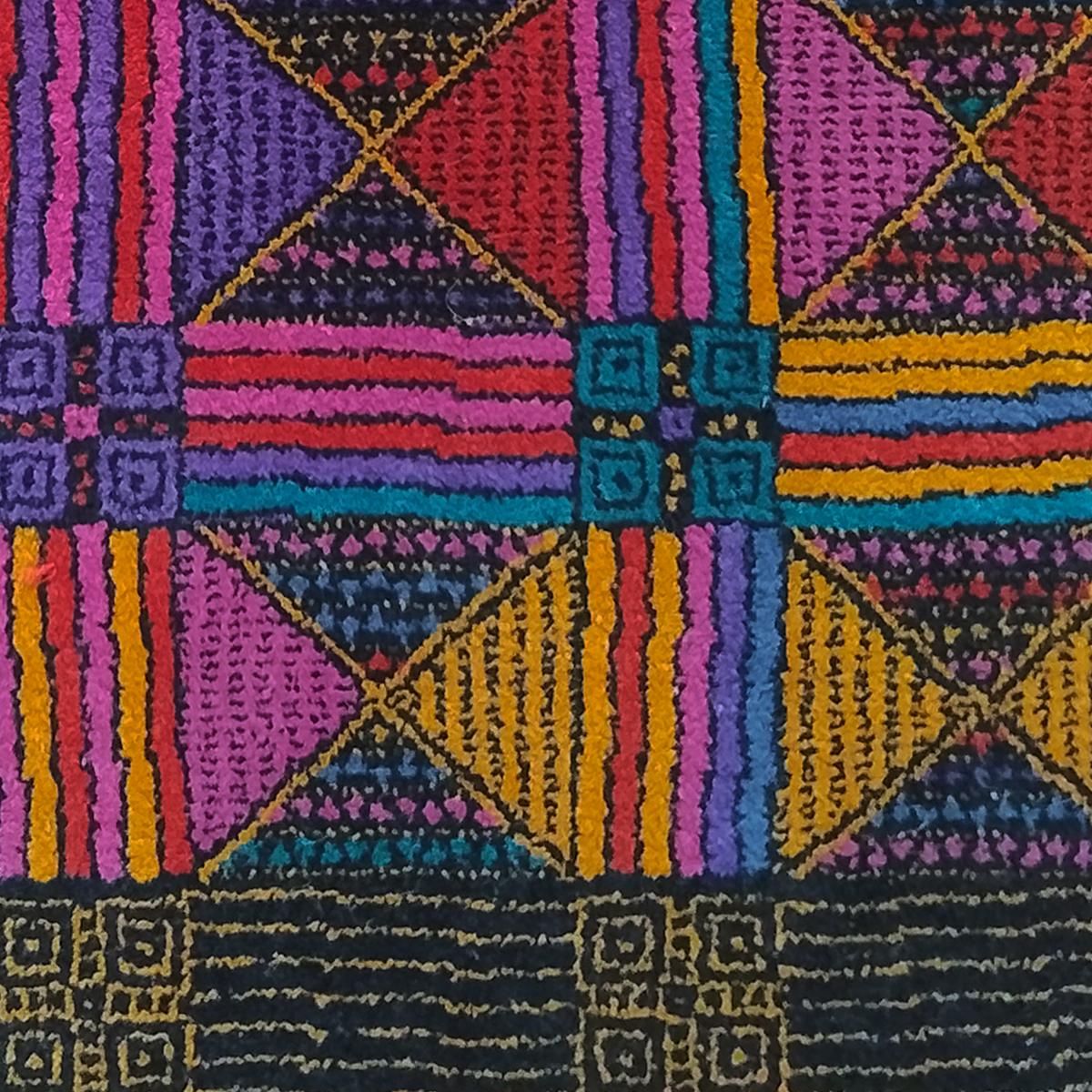 Fin du 20e siècle Magnifique tapis géométrique italien en laine Missoni pour T&J Vestor, années 1980 en vente