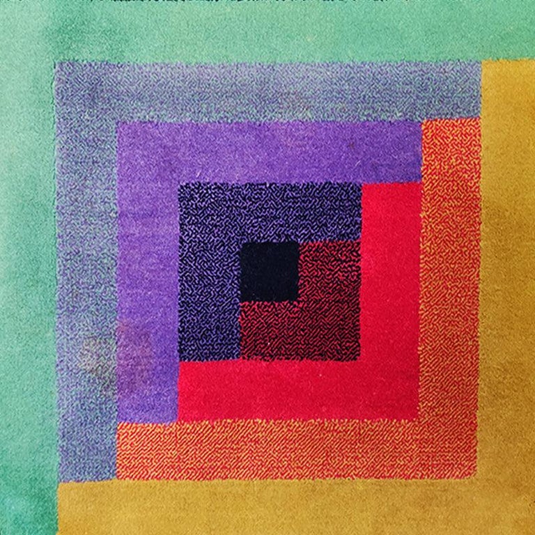 1980s Gorgeous Geometric Italian Woolen Rug by Missoni for T&J Vestor ...