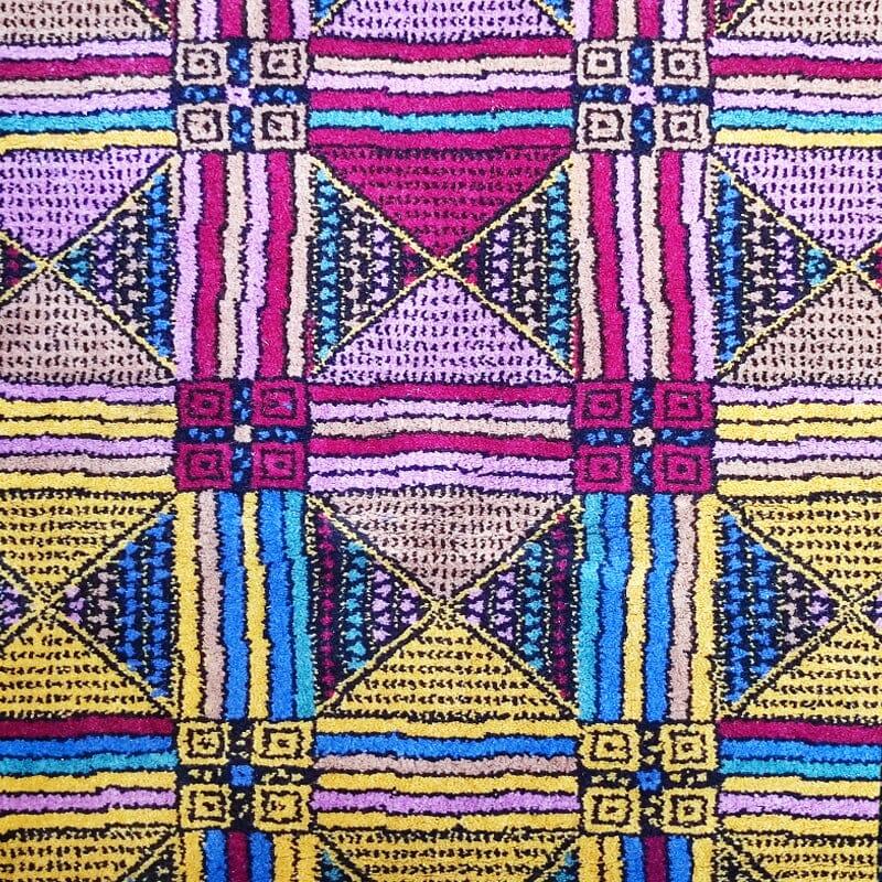 Laine Magnifique tapis géométrique italien en laine Missoni pour T&J Vestor, années 1980