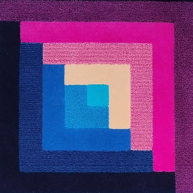 Magnifique tapis géométrique italien en laine Missoni pour T&J Vestor, années 1980 1