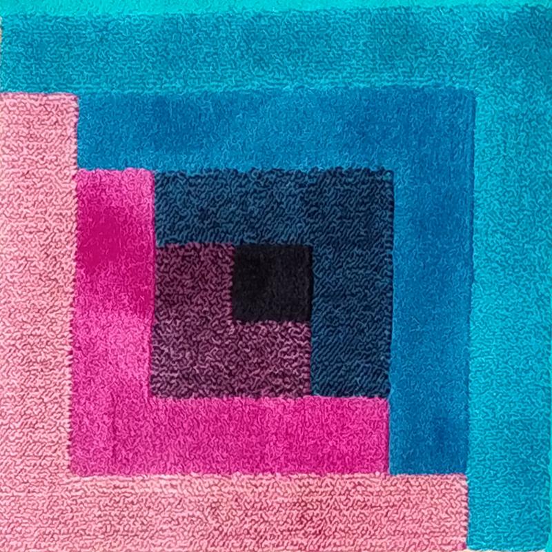 Magnifique tapis géométrique italien en laine Missoni pour T&J Vestor, années 1980 en vente 2